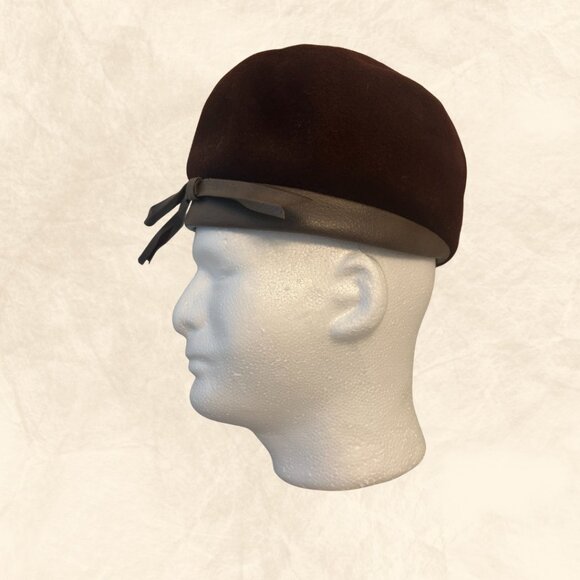 🎩 Vintage 1940s/50s Glenover Henry Pollak Wool Hat — Sears Millinery 🎩 - Picture 5 of 6